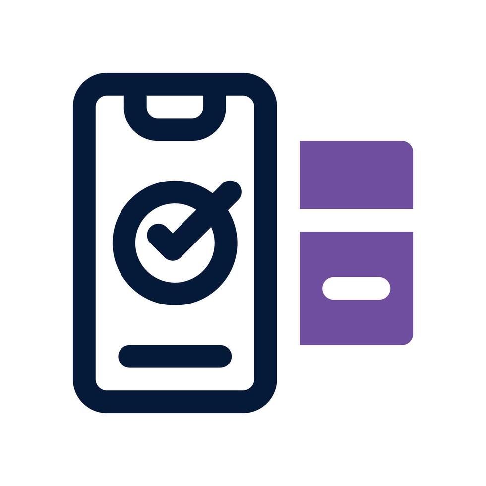 mobile payment icon. dual tone icon for your website, mobile, presentation, and logo design. vector