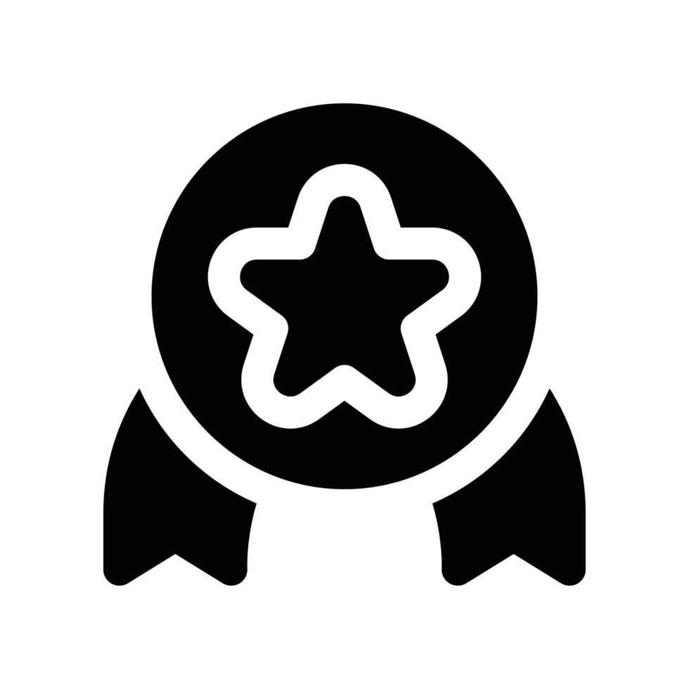 medal icon. glyph icon for your website, mobile, presentation, and logo design. vector