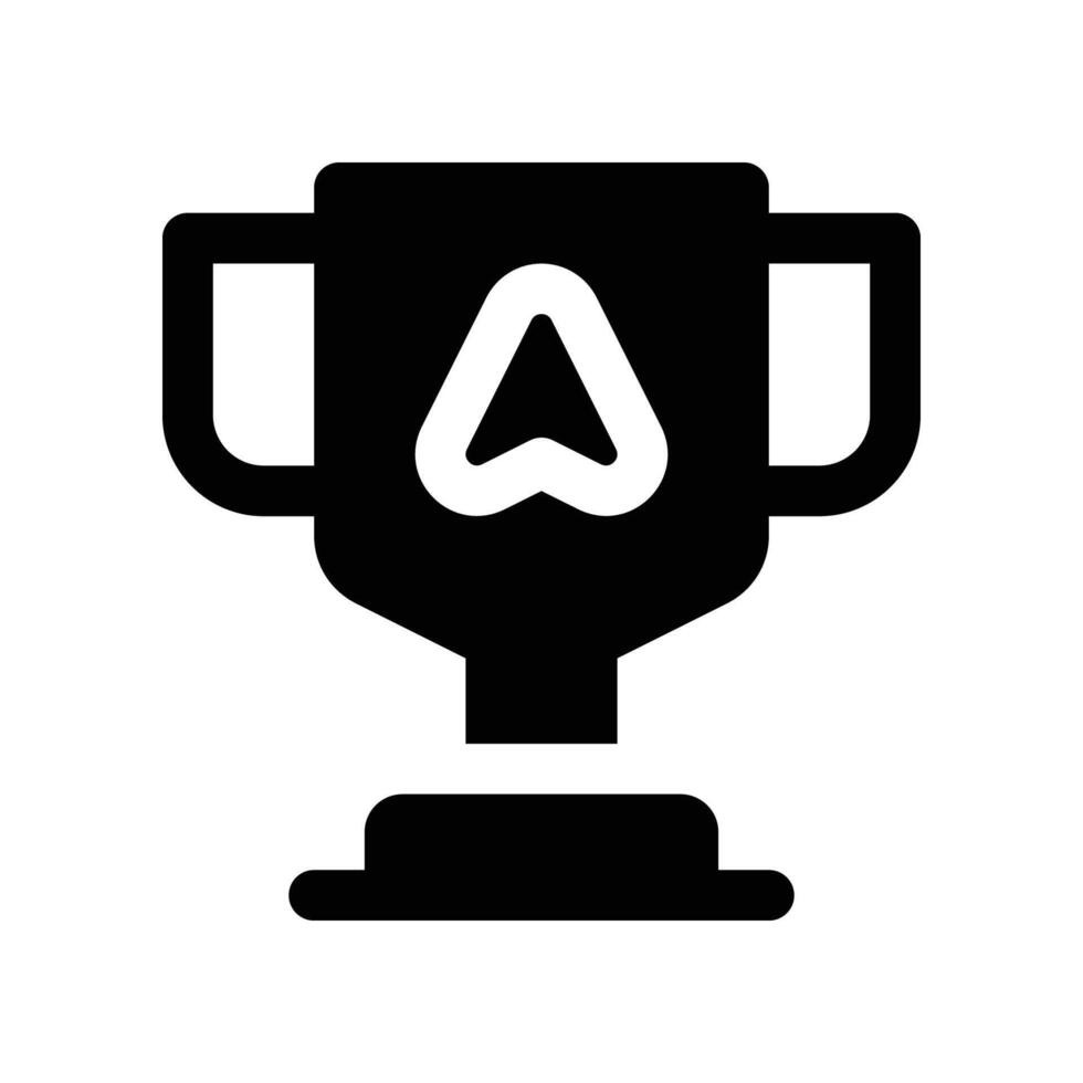 trophy icon. glyph icon for your website, mobile, presentation, and logo design. vector