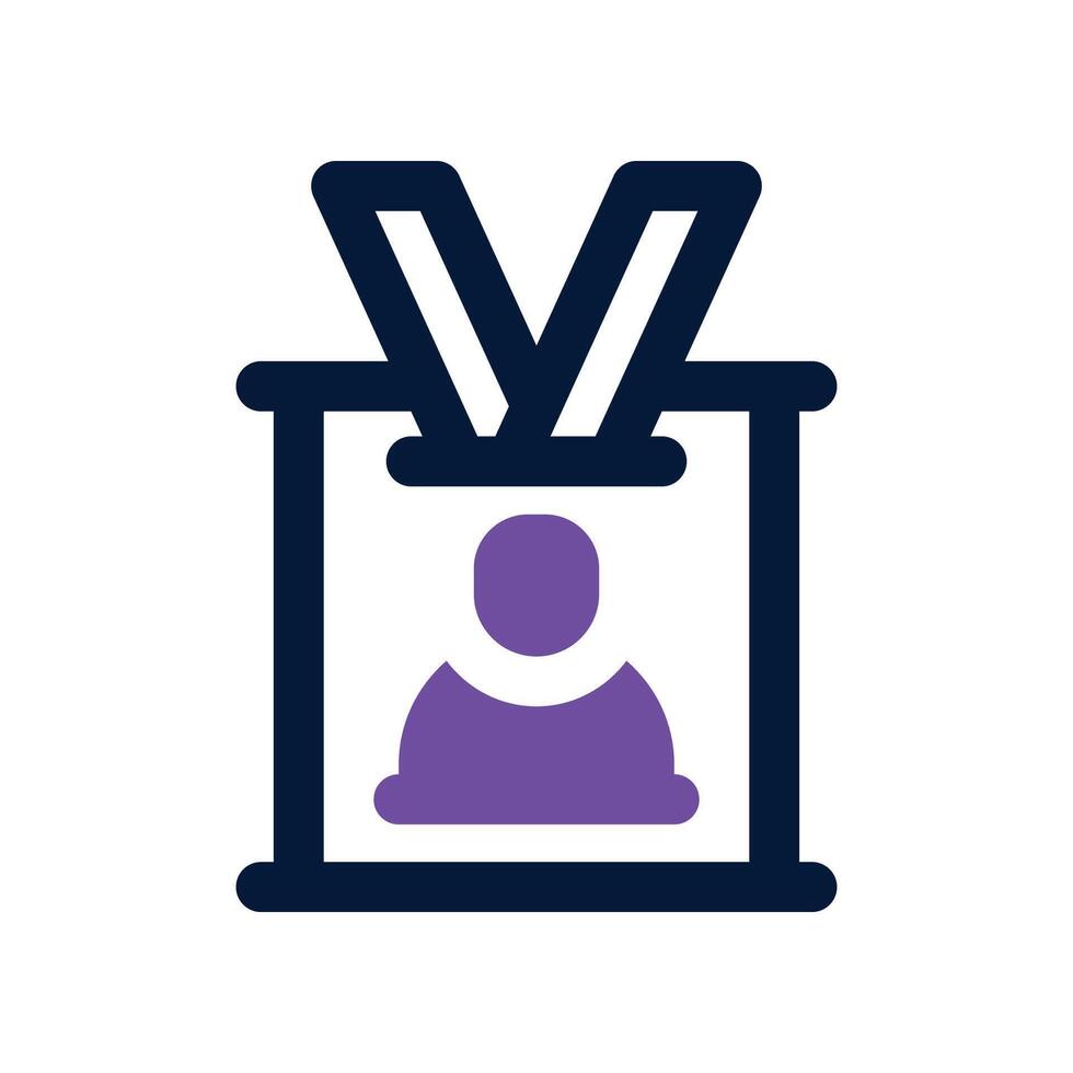 id card icon. dual tone icon for your website, mobile, presentation, and logo design. vector