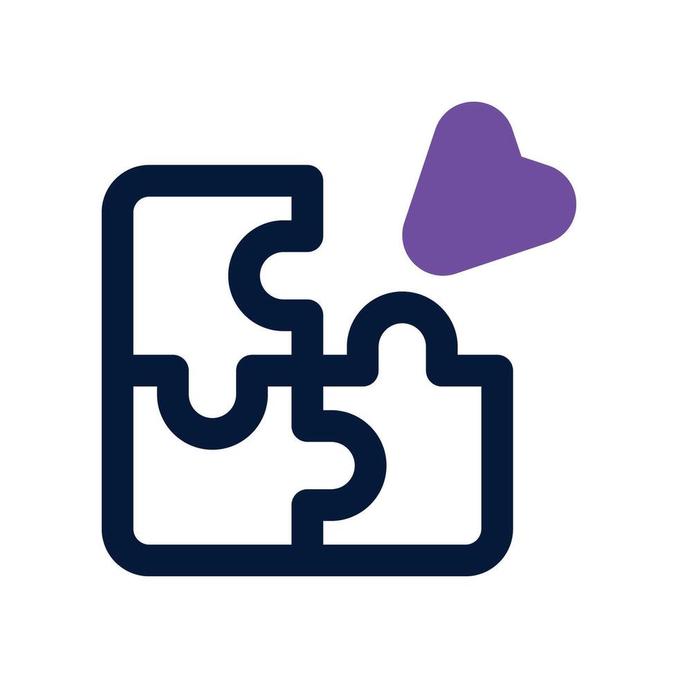 puzzle icon. dual tone icon for your website, mobile, presentation, and logo design. vector