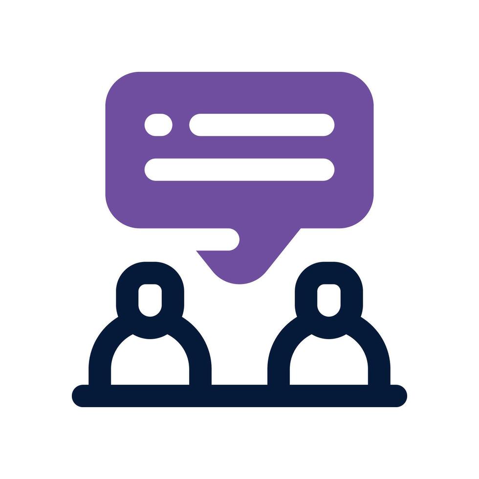 discussion icon. dual tone icon for your website, mobile, presentation, and logo design. vector