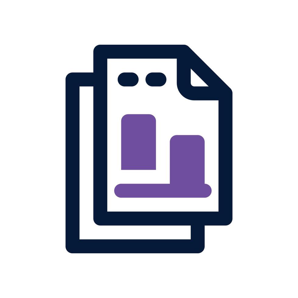 report icon. dual tone icon for your website, mobile, presentation, and logo design. vector
