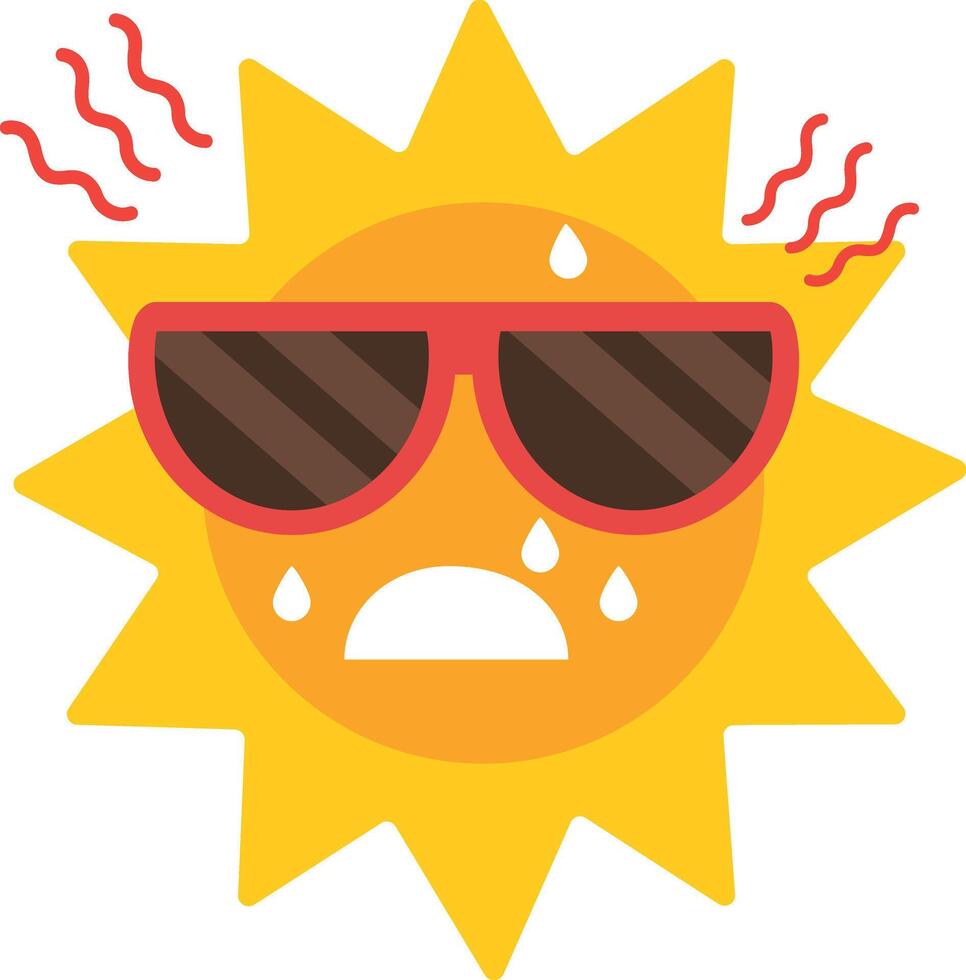 Summer sun feeling hot illustration vector