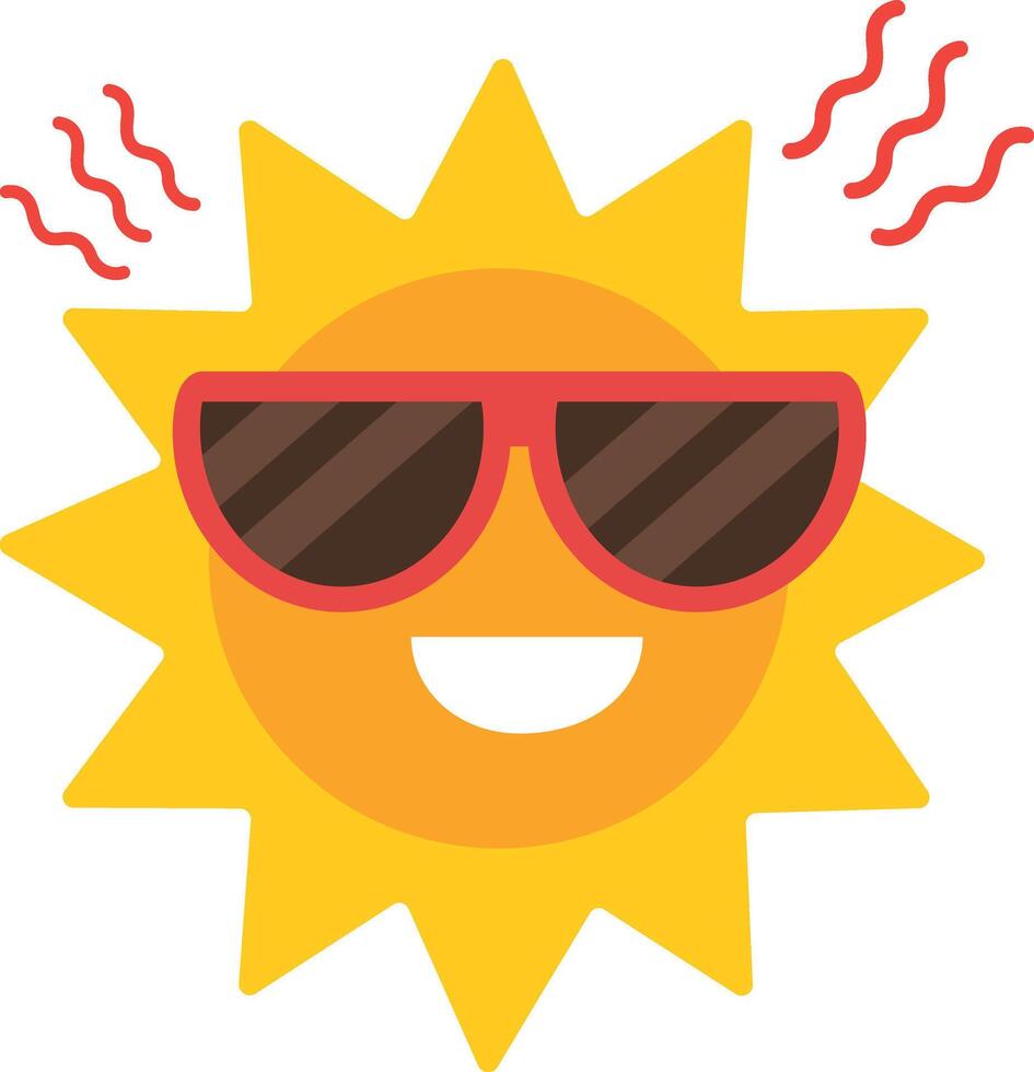 Summer sun feeling hot illustration vector