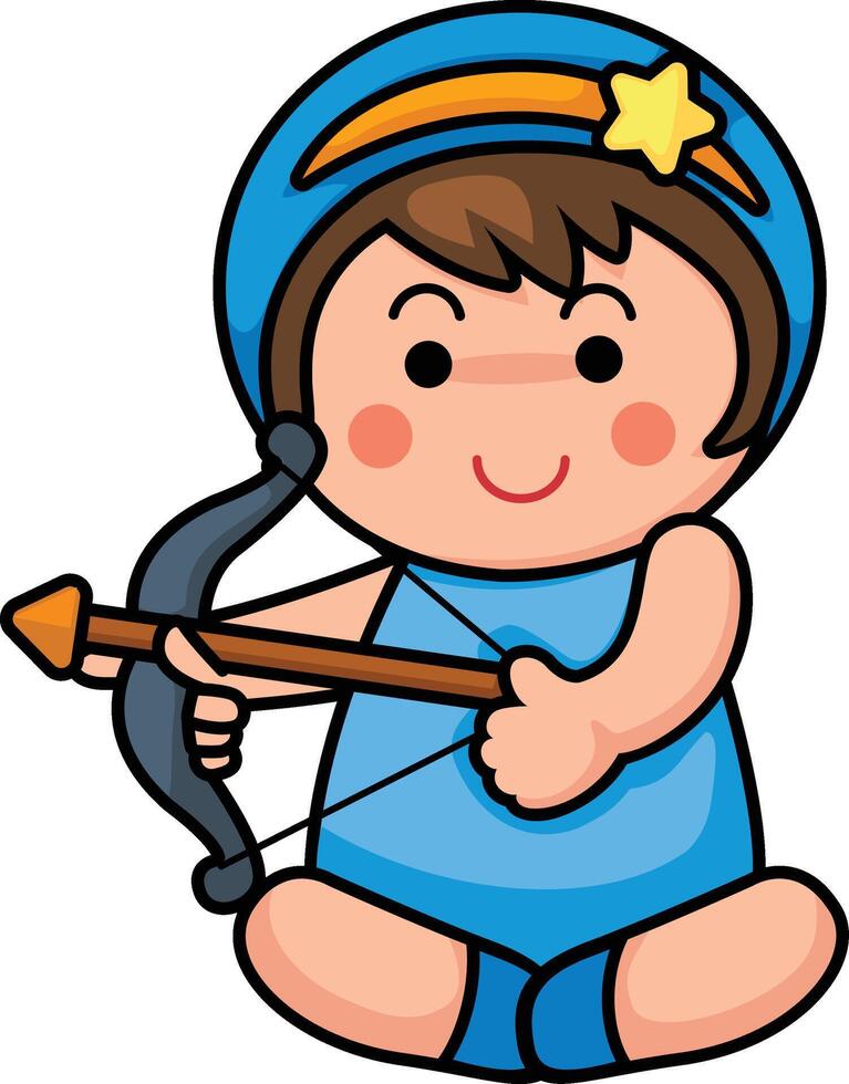 Sagittarius sign zodiac illustration of the children vector