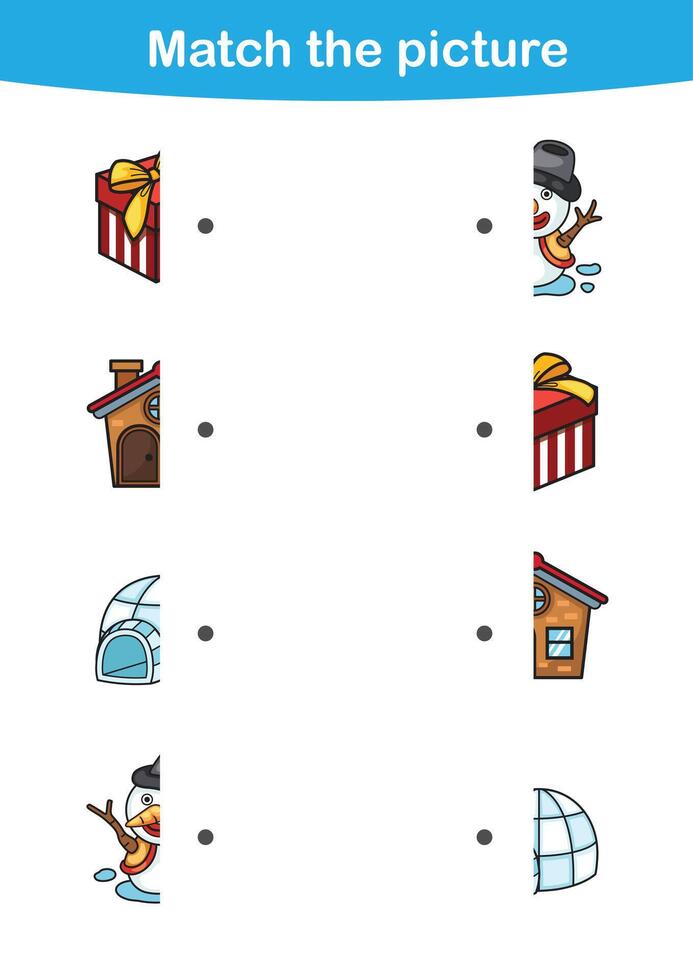 Matching children educational game.Match pictures vector