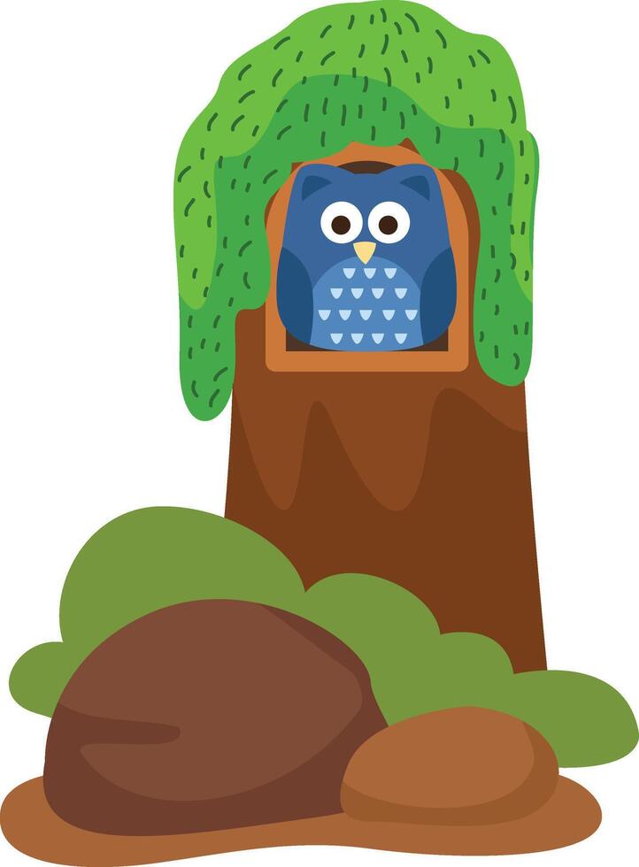 cartoon owl character on white background illustration vector