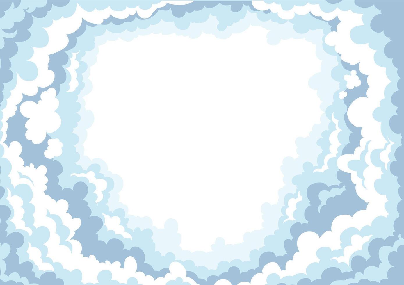 sky with clouds on white background illustration vector