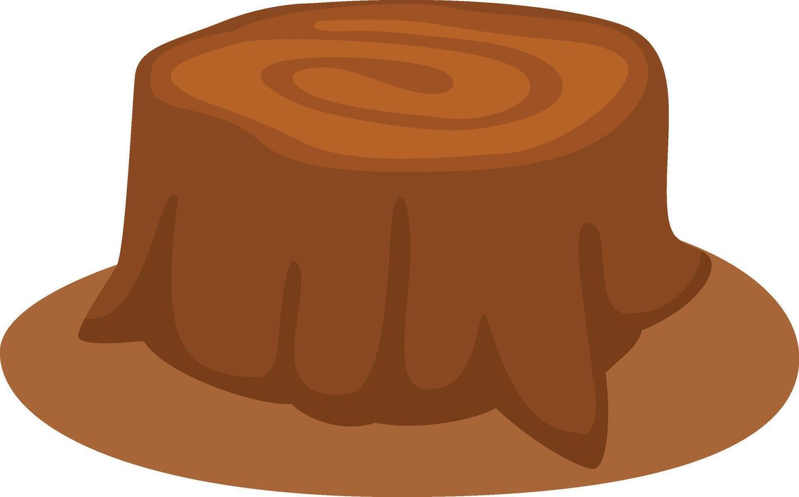 tree stump on white background illustration vector