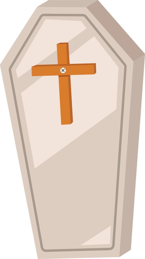 illustration halloween coffin icon vector