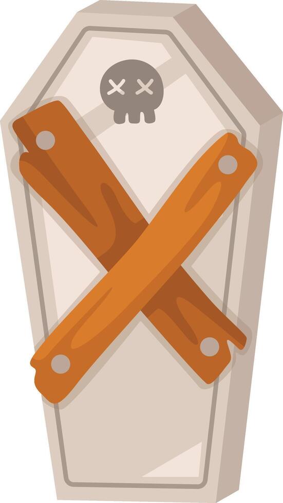 illustration halloween coffin icon vector