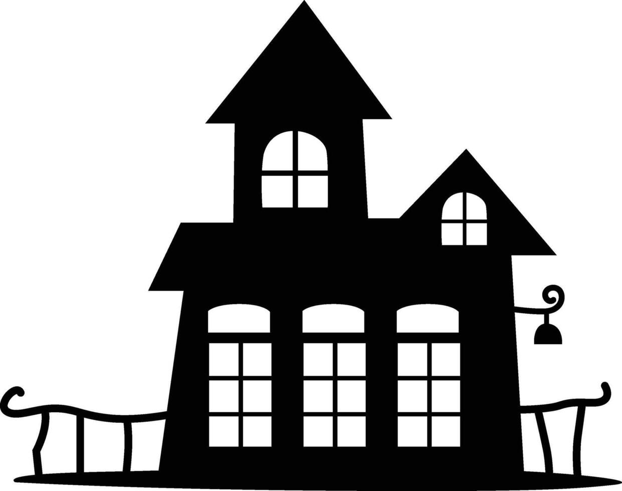 illustration houses for halloween vector
