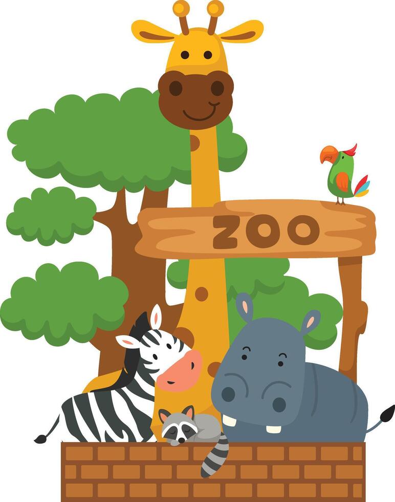 illustration of isolated animal zoo vector