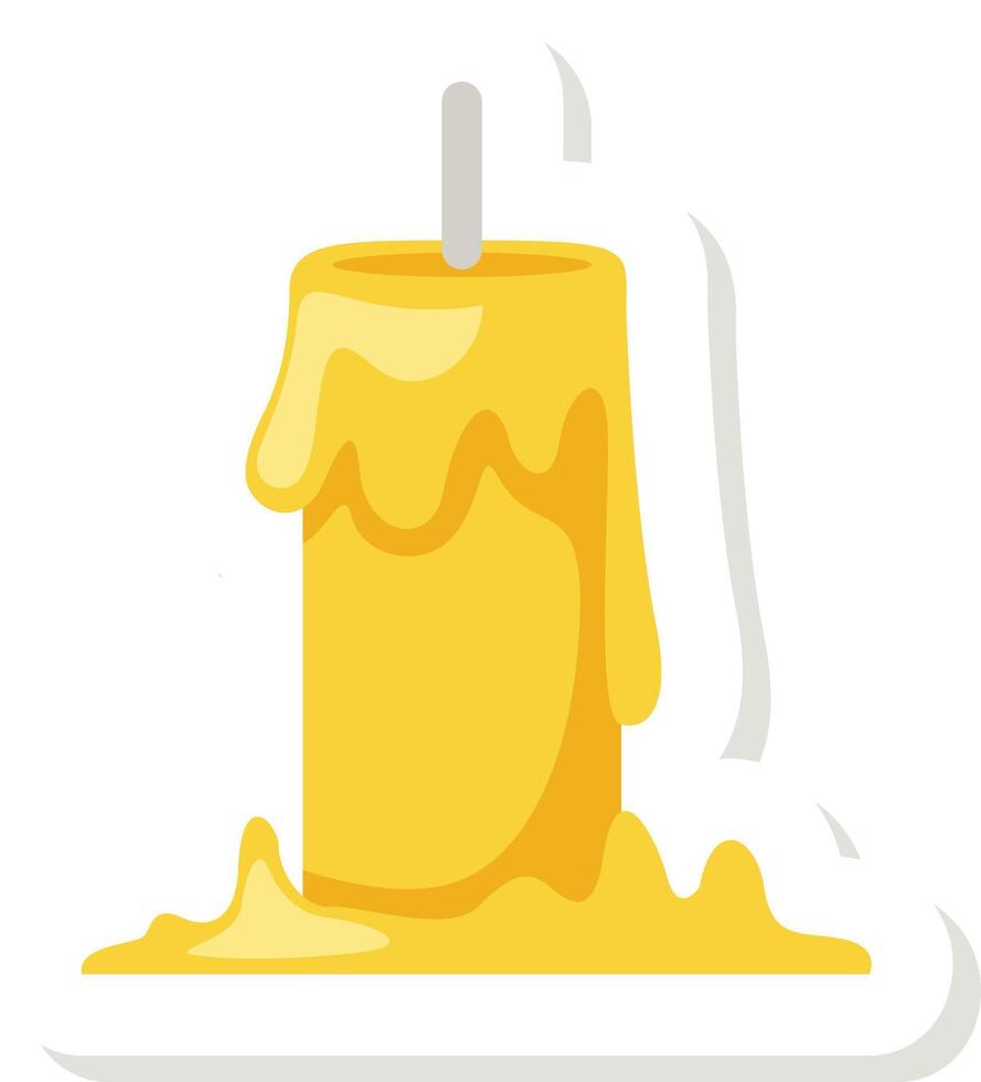 illustration halloween candle sticker icon vector