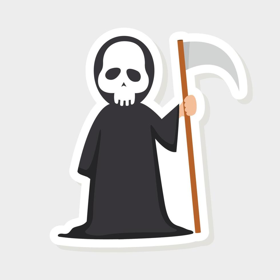 illustration Halloween devil sticker icon vector