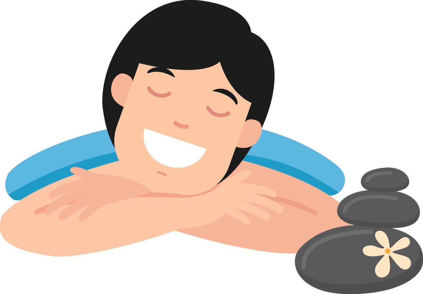 Illustration of man in spa vector