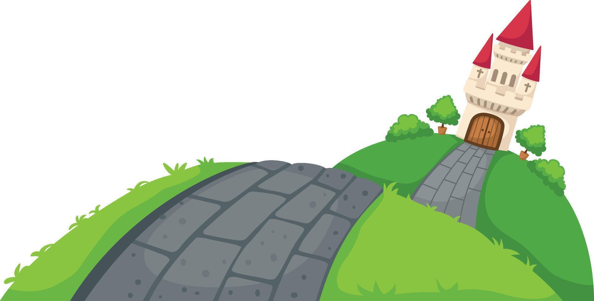 Illustration fairy tale castle vector