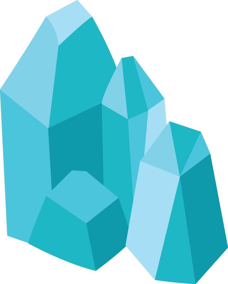illustration of quartz crystal white on background vector