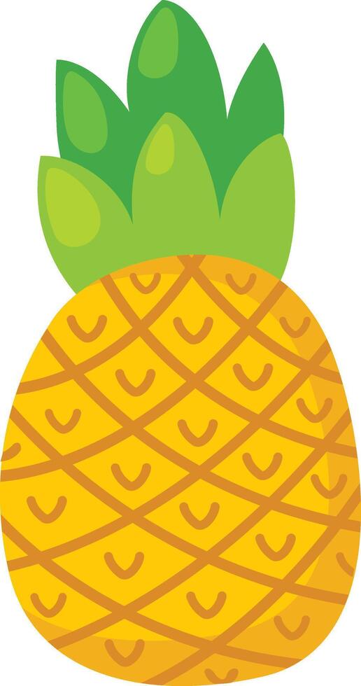 illustration of pineapple white on background vector