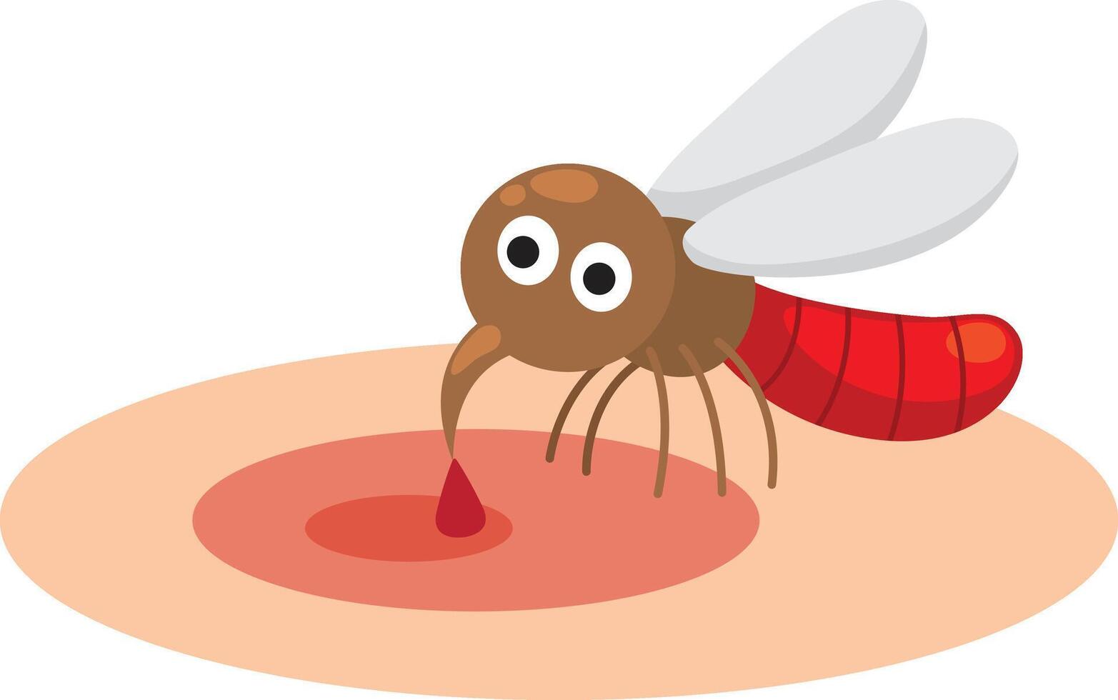 Mosquito bite white on background vector