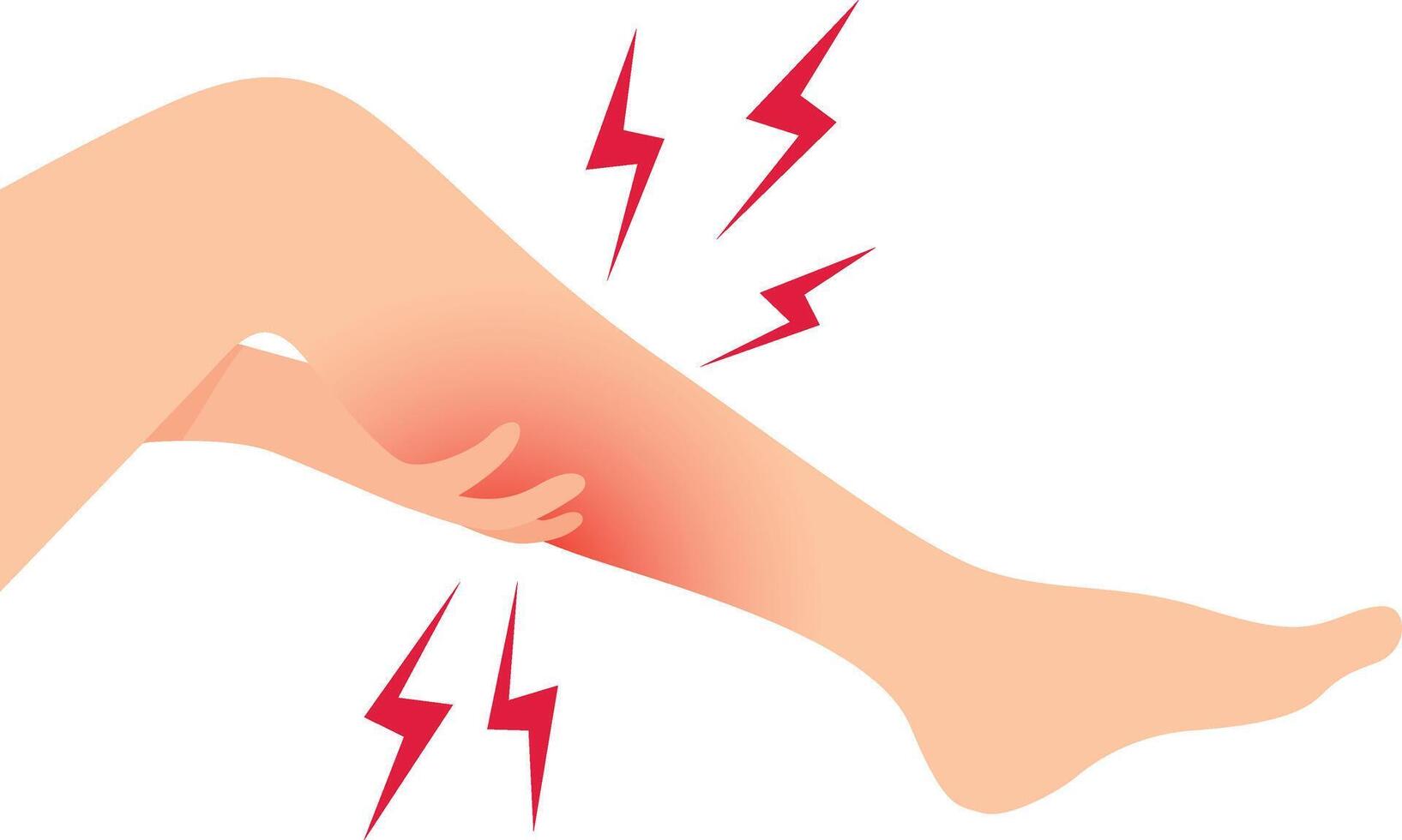 leg pain illustration white on background vector