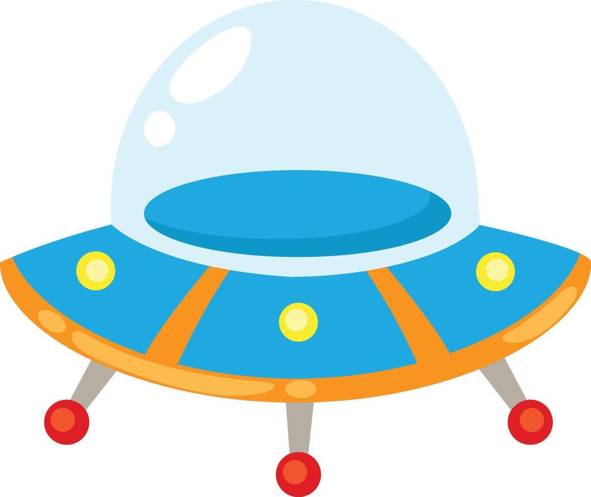 illustration of ufo white on background vector