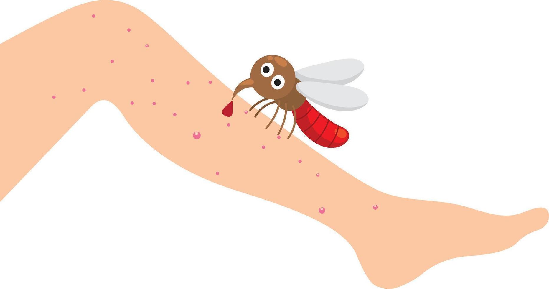 Mosquito bite white on background vector