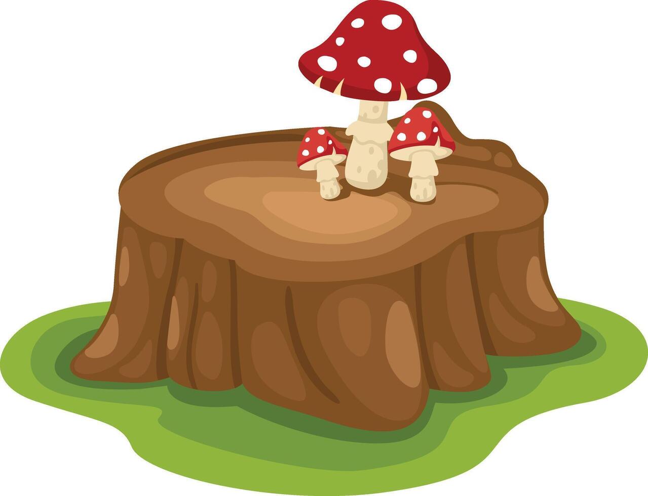 tree stump on white background illustration vector