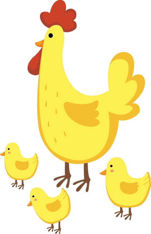 illustration of isolated chicken on white background vector