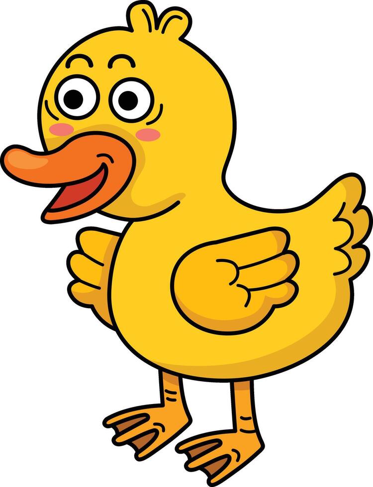 illustration of duck outline white on background vector