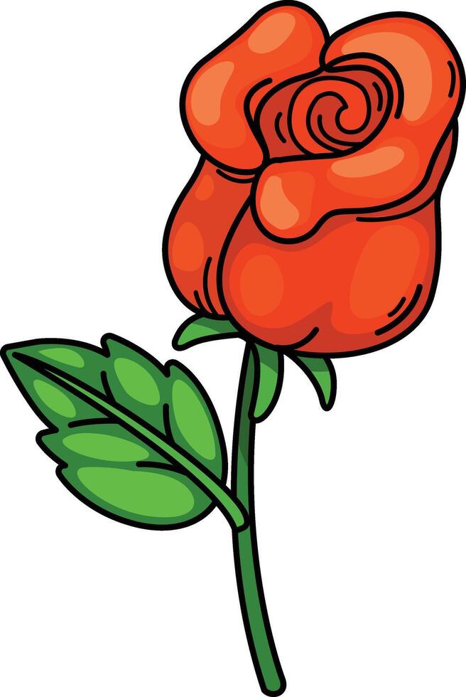 illustration of rose outline white on background vector