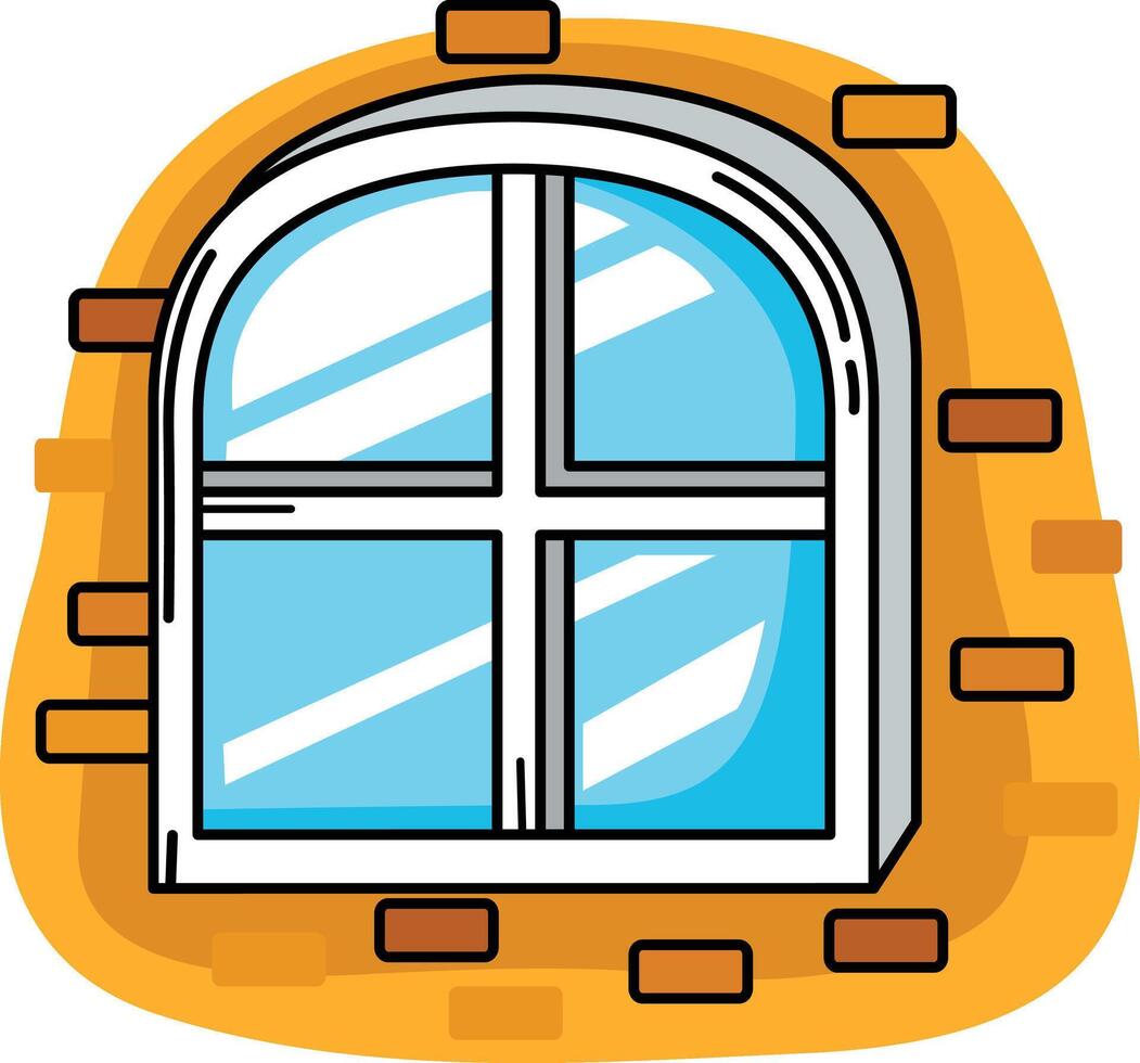 illustration of window outline white on background vector