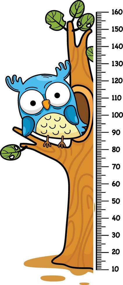 Meter wall with owl illustration vector