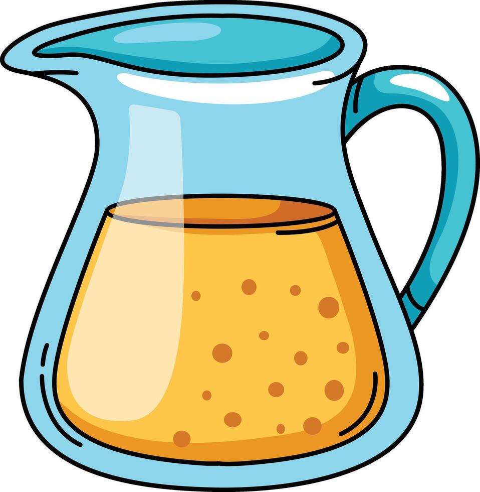 illustration of colorful juice outline white on background vector