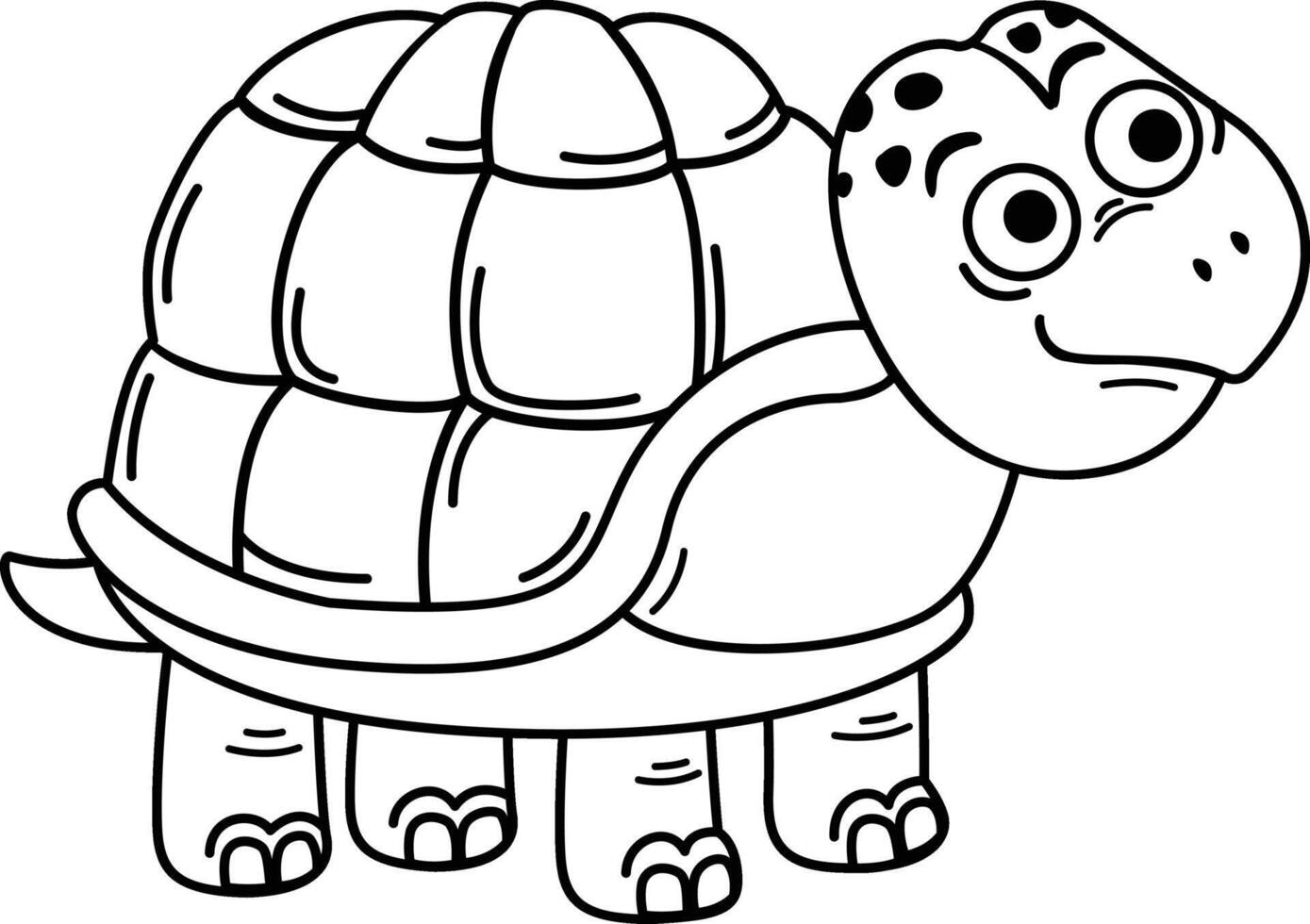 Hand drawn turtle character illustration, vector