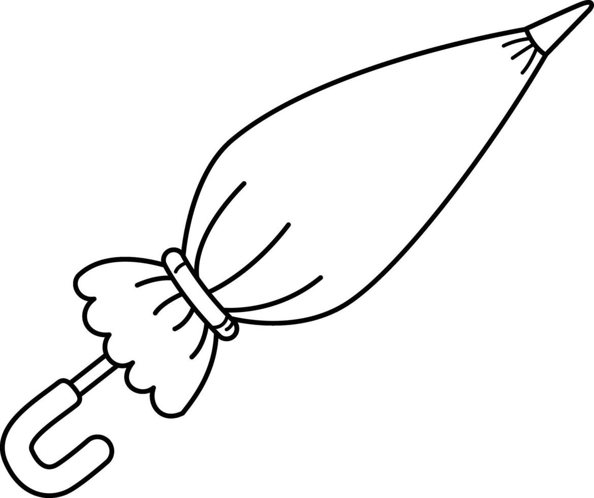 illustration of colorful umbrella outline white on background vector