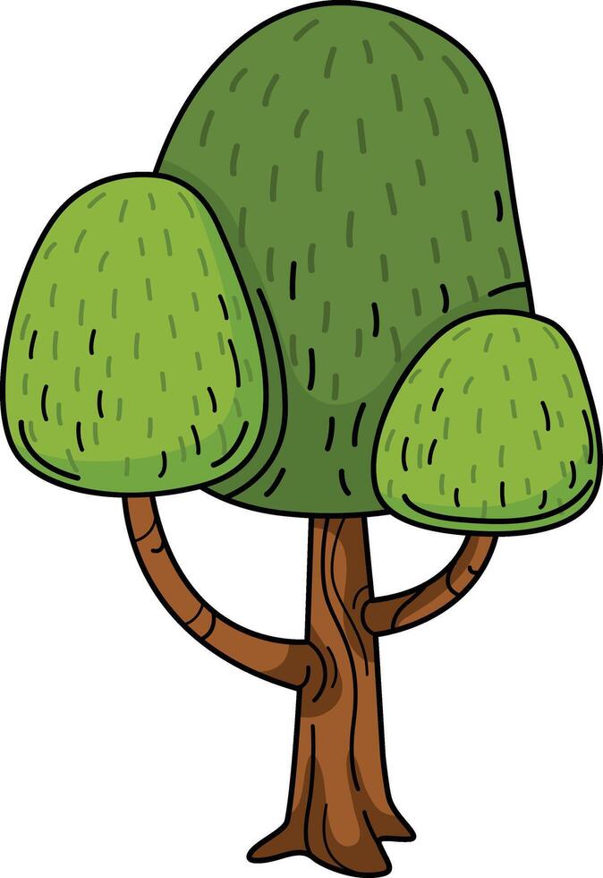 illustration of tree outline white on background vector