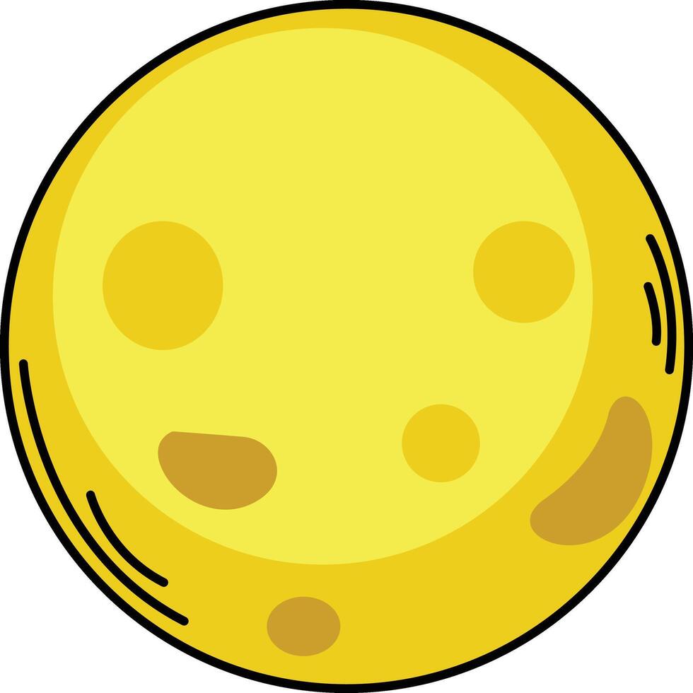 illustration of moon outline isolated on white background vector
