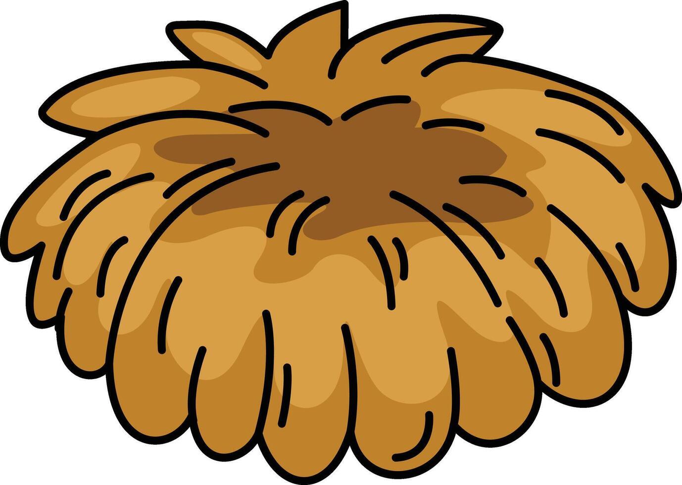 illustration of nest outline white on background vector
