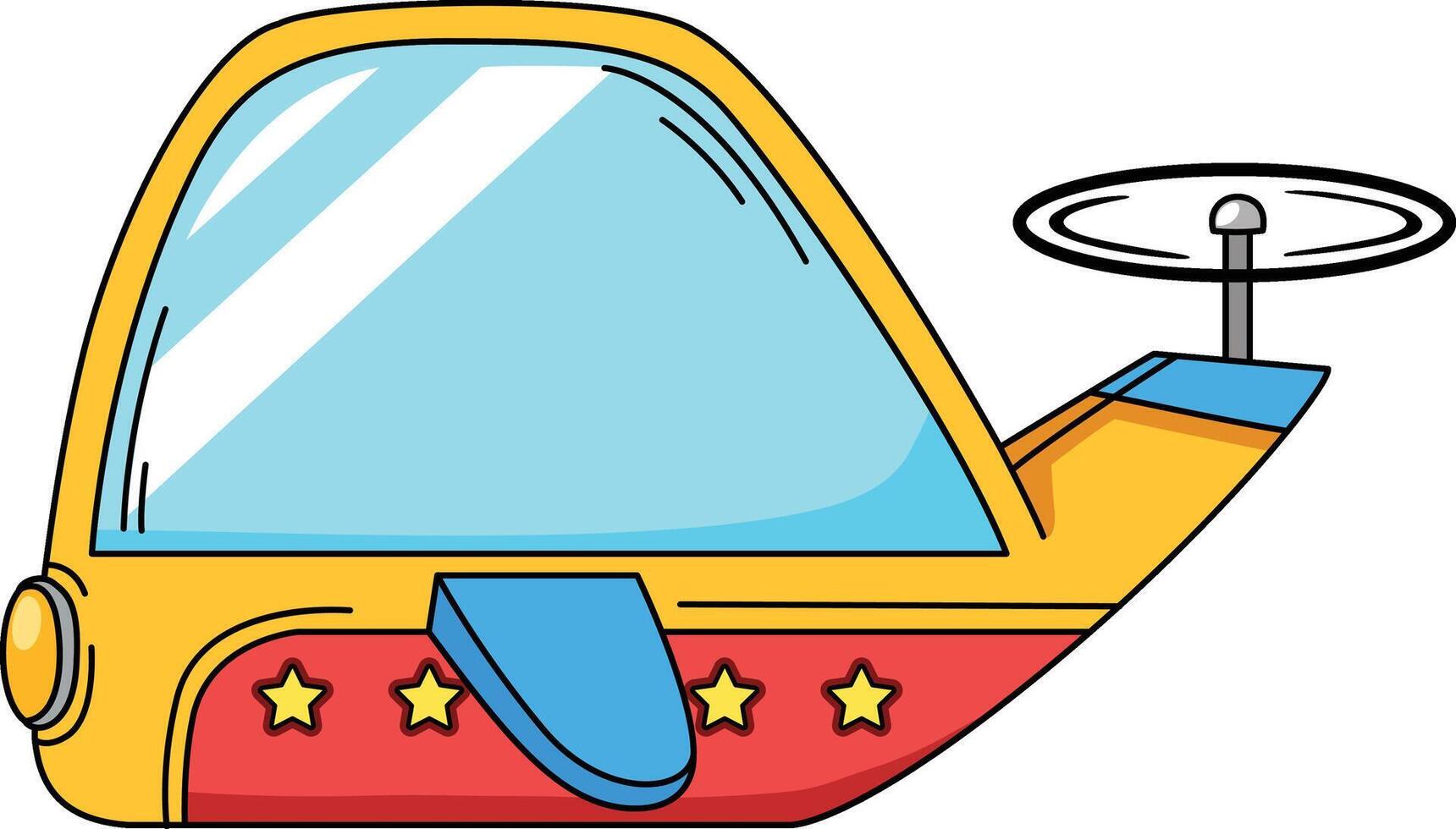 illustration of helicopter character outline white on background vector