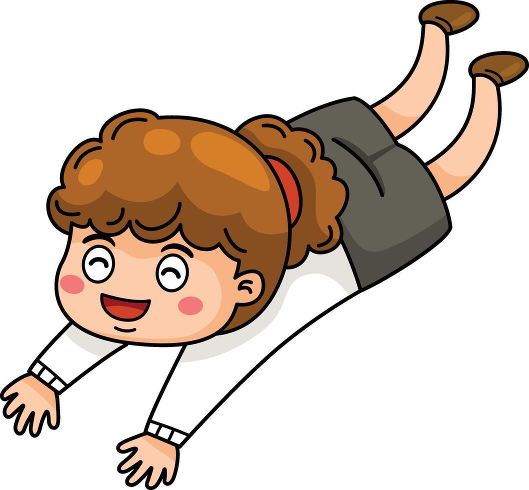 Illustration of kid boy laying vector