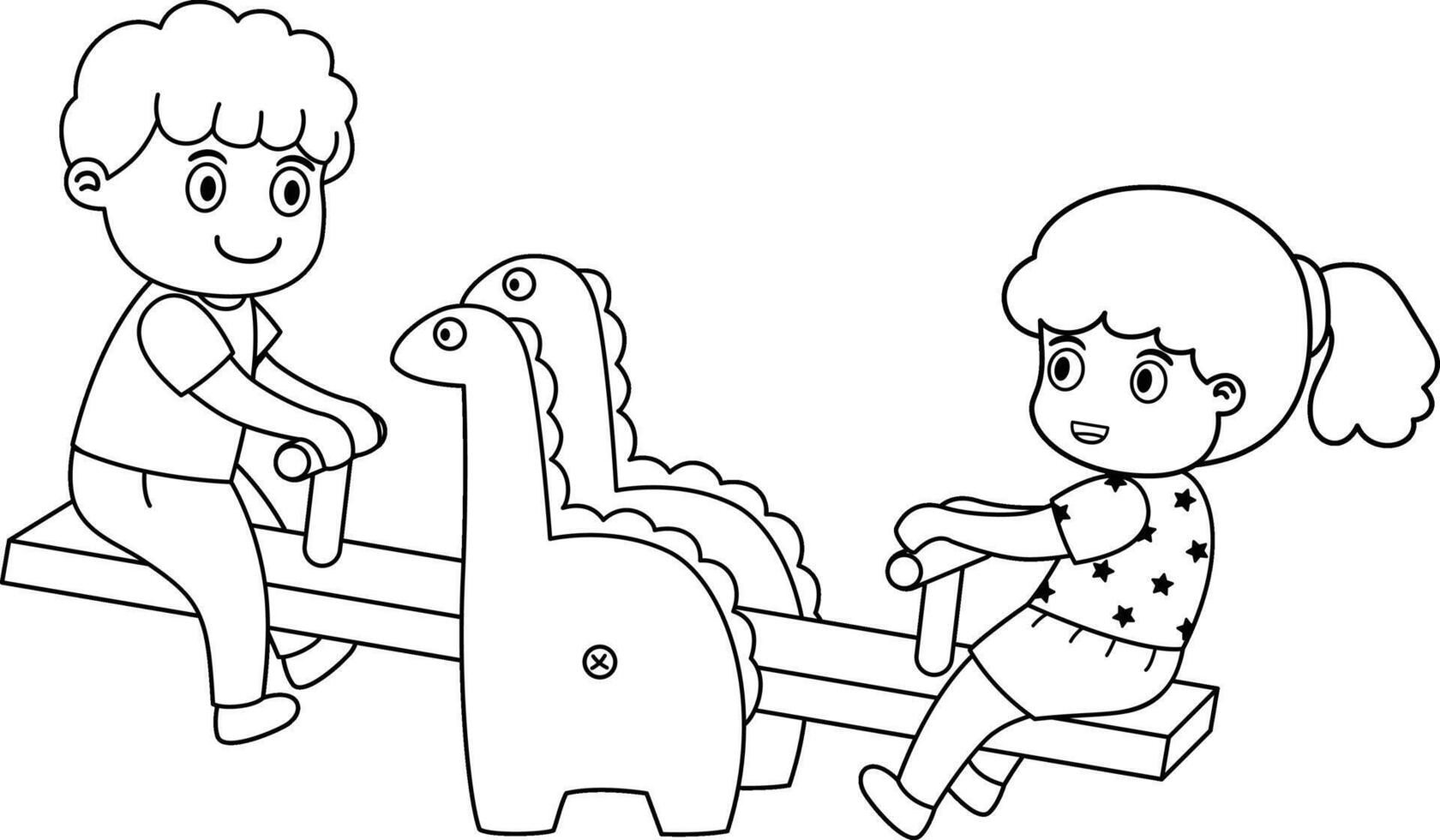 Illustration of kid playing outside vector