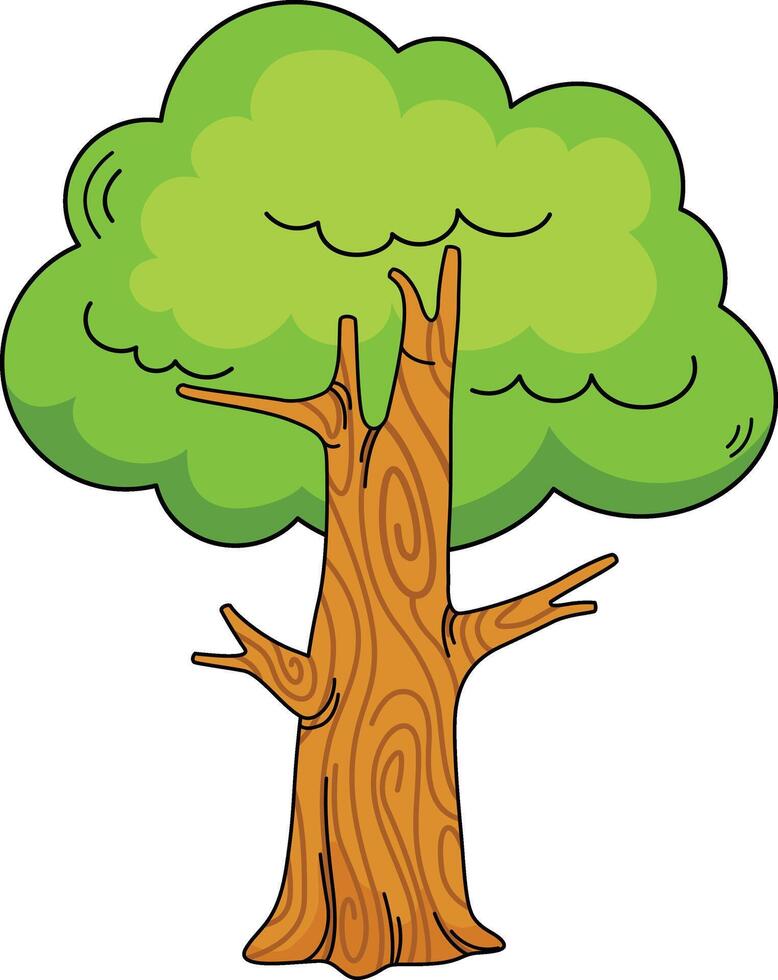 illustration of tree outline white on background vector