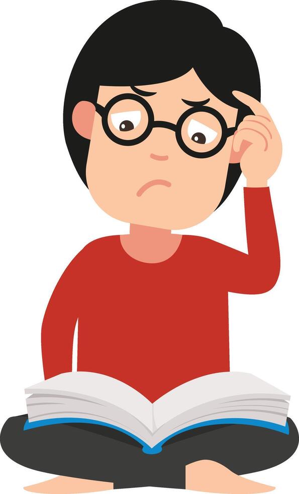 Man thinking and feel stress illustration vector