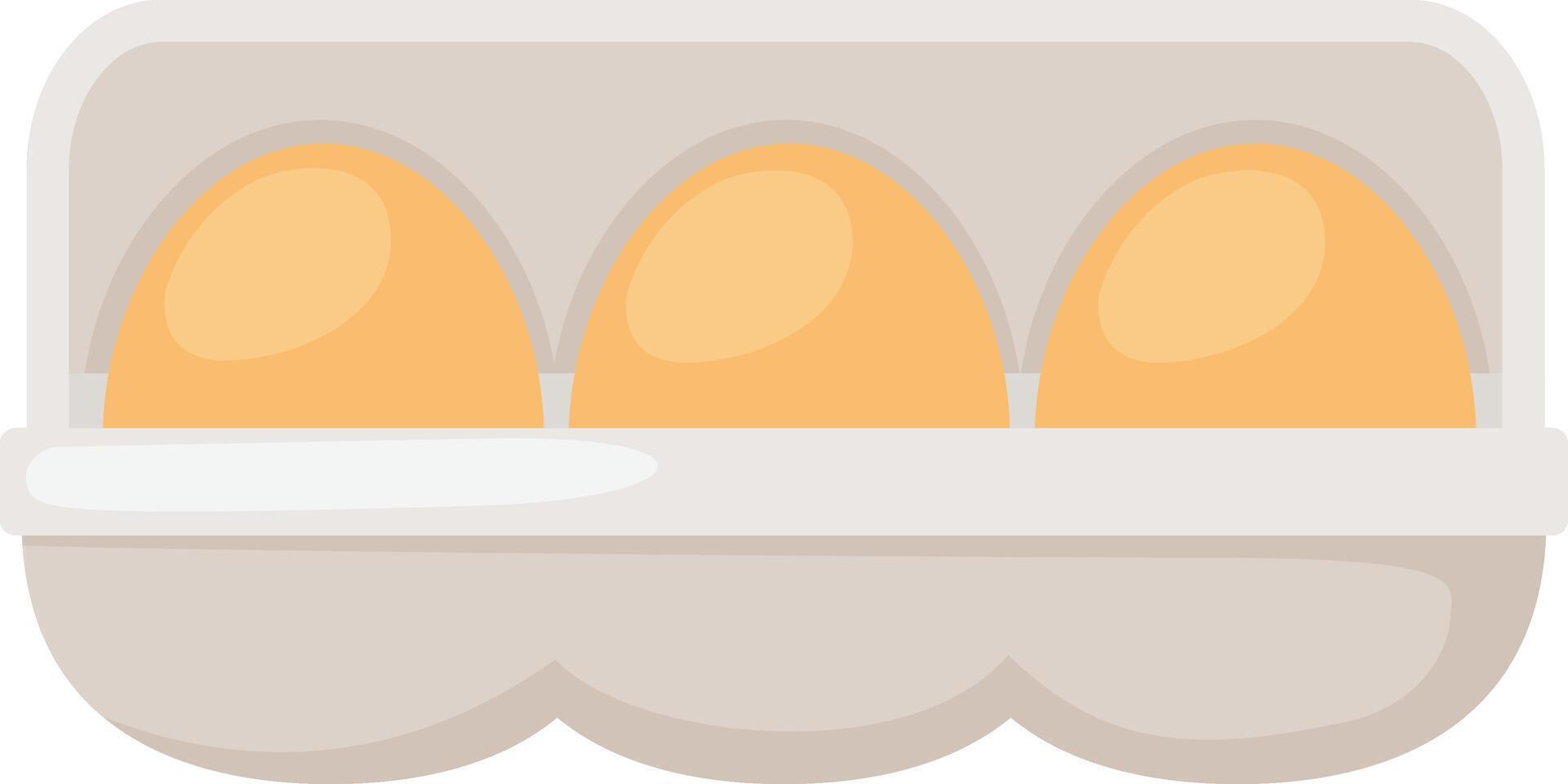 illustration of colorful Eggs in cardboard package vector