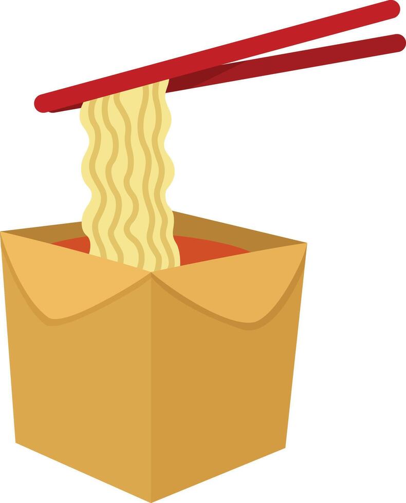 illustration of noodles on a white background vector