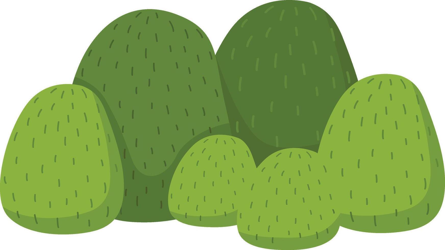 illustration grass bush isolated on white background vector
