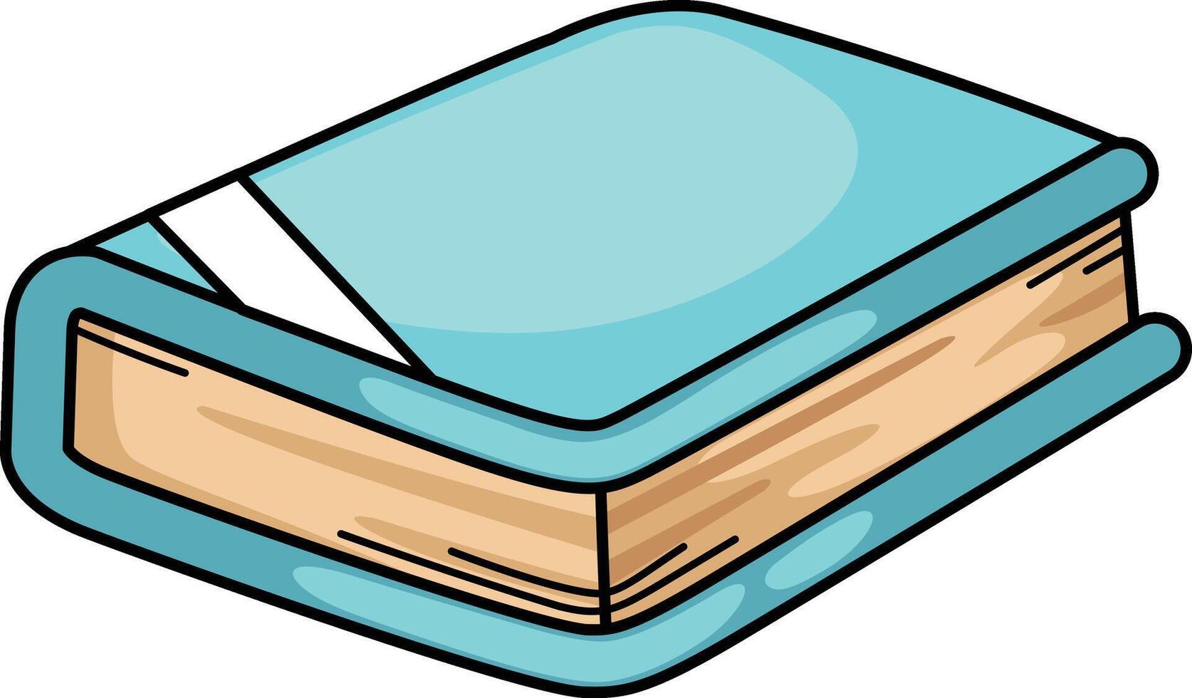 illustration of book outline white on background vector