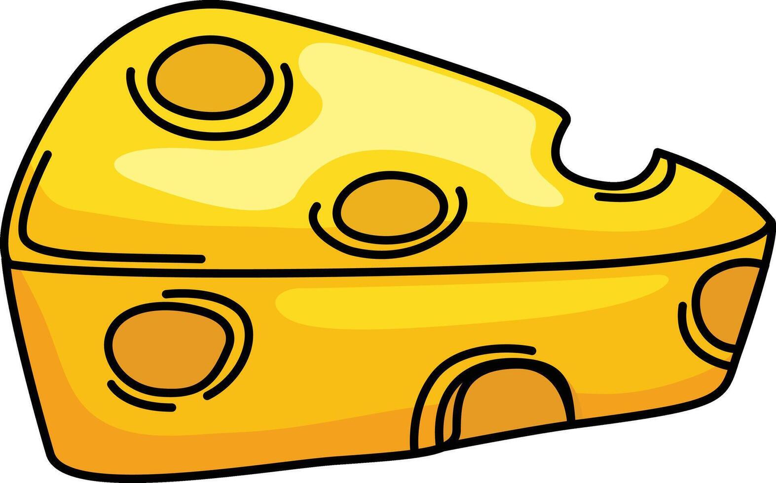 illustration of Cheese outline white on background vector